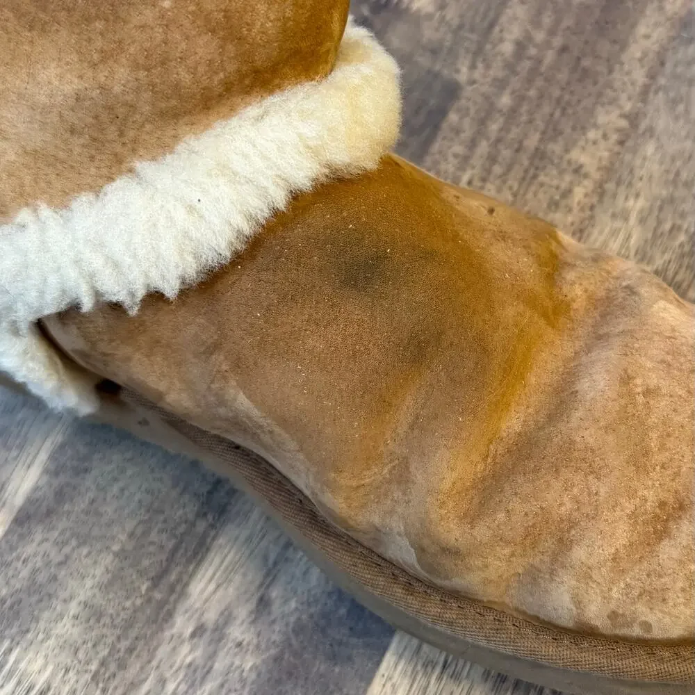 UGG Australia Carter Boot Mid Shearling Chestnut Brown Women’s Sz 10 NO INSOLES